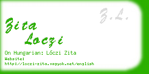 zita loczi business card