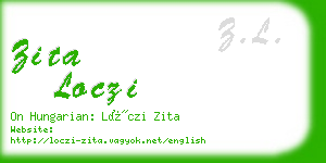 zita loczi business card